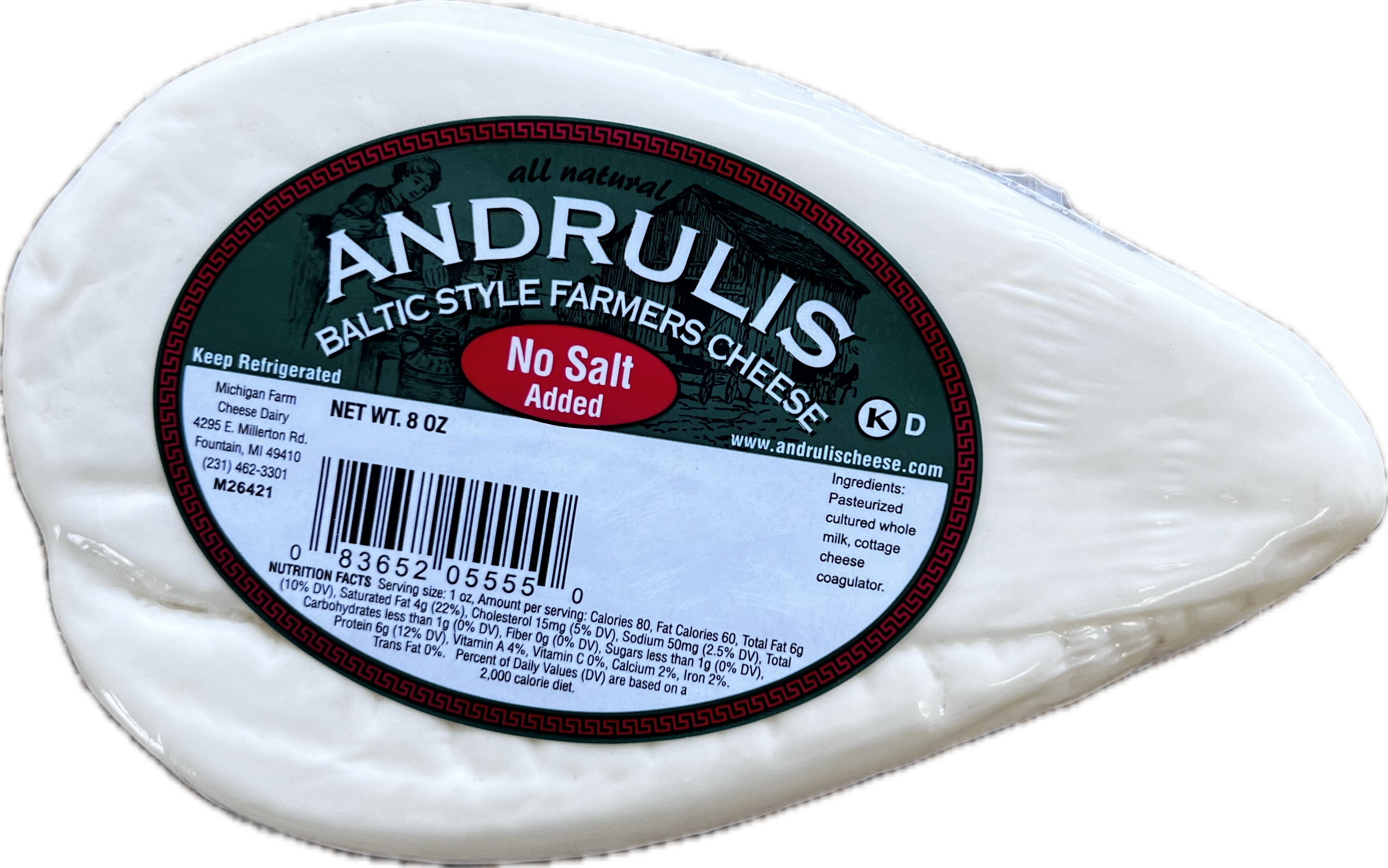 Wholesale Andrulis Farmers Cheese No Salt Added for your store - Faire, image size:2860x1789