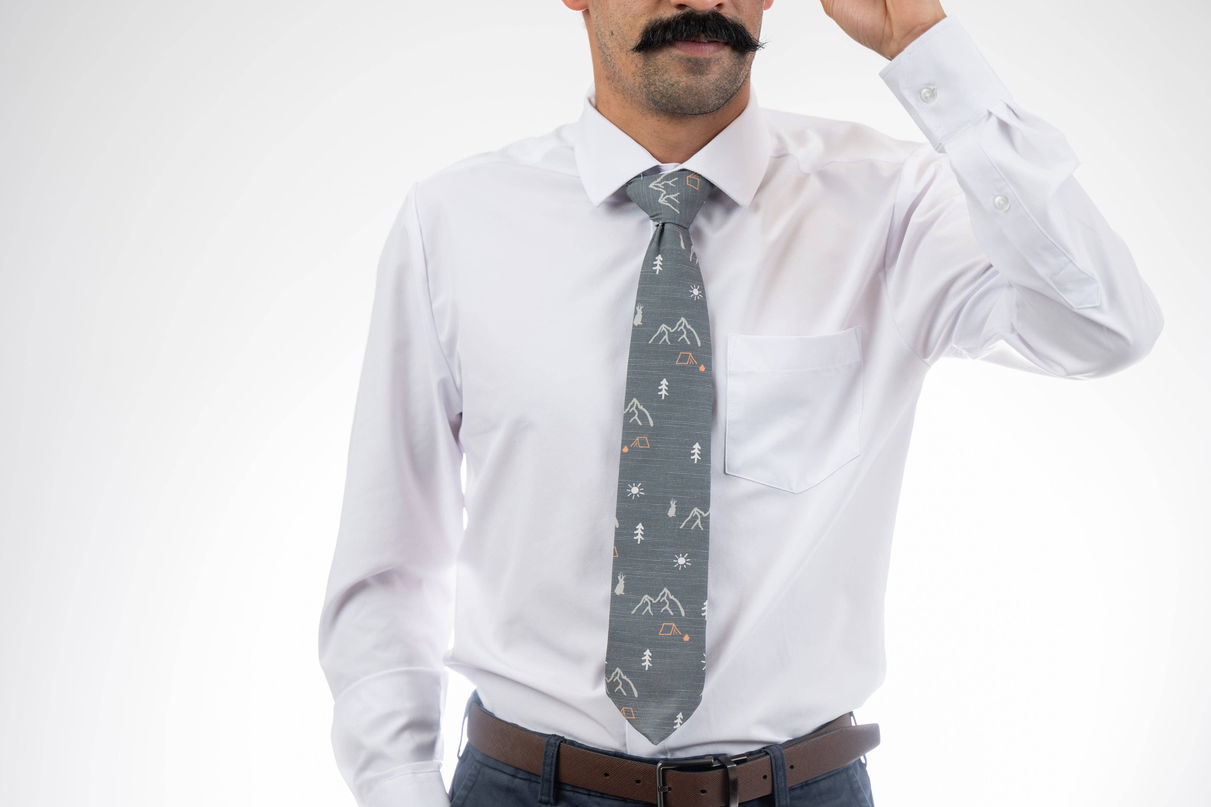 Bombora Ties - Wholesale Necktie - Men's - Camping Jackalope (charcoal)4