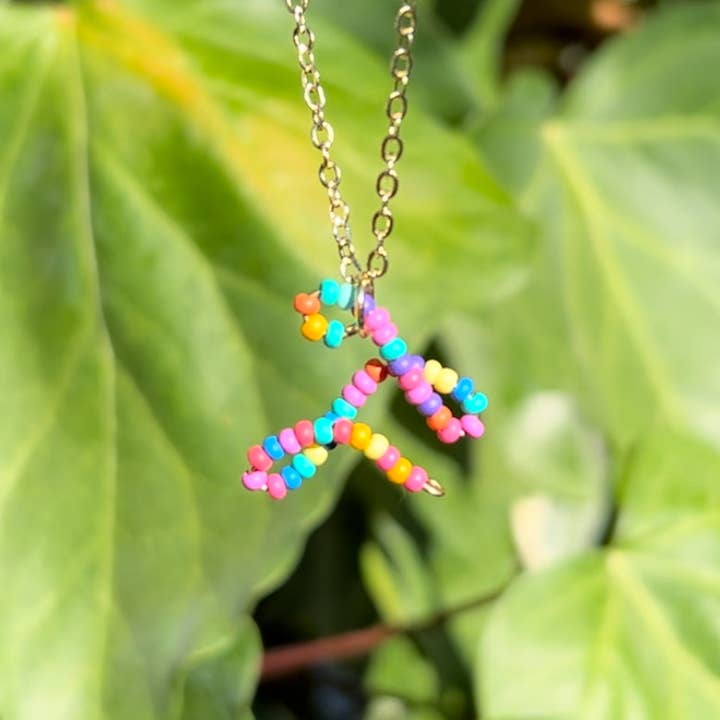 MorninGloria's - Wholesale Pendant/Charm Necklace - Beaded Initial Necklace5