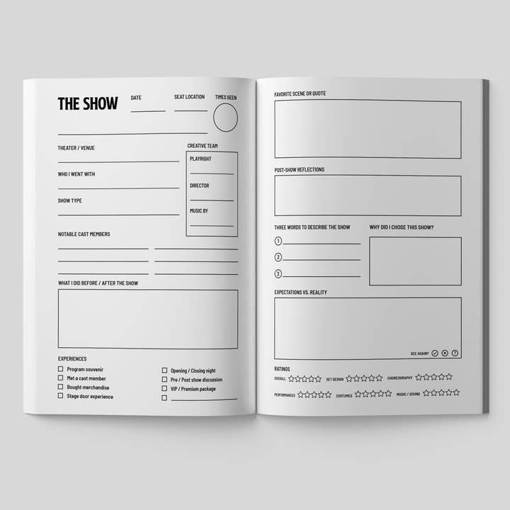 Timeside - Wholesale Journal/Diary - Theatre Remembered: A Theatregoer's Guided Journal1