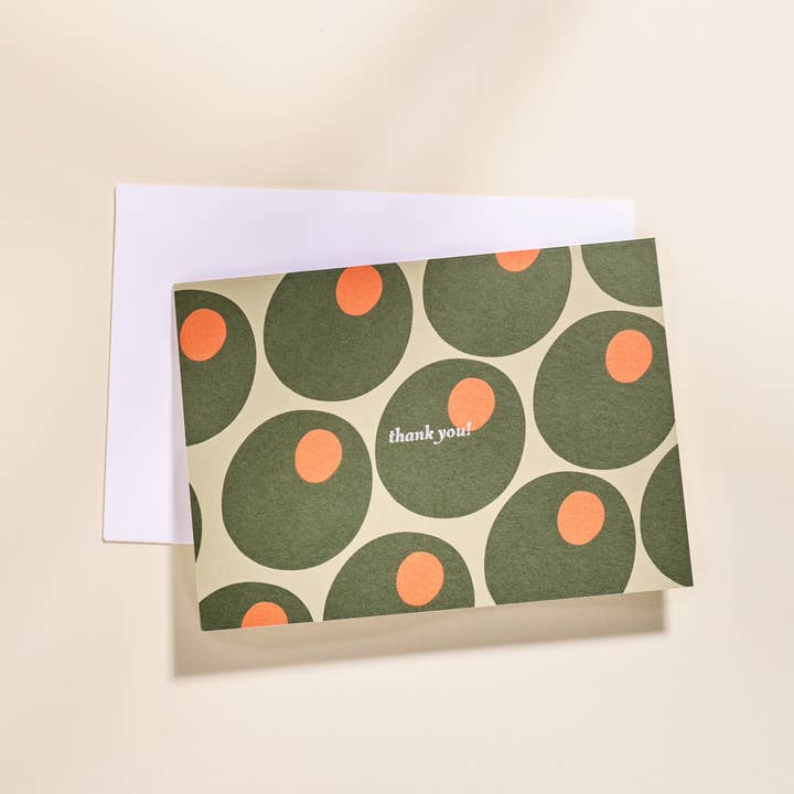 One & Only Paper - Wholesale Thank You Card - Martini Hour Foil Pressed 4 Bar Thank You Note - Single