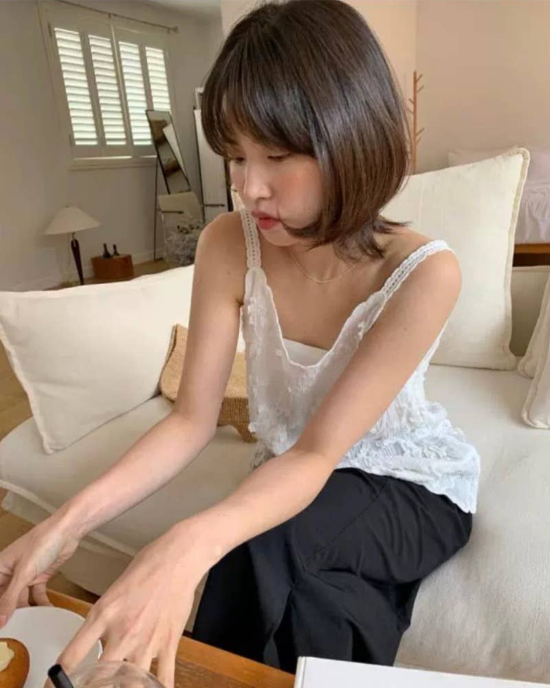 Hope & Sunshine - Wholesale Camisole - Dames - Kanten Geborduurde Jacquard Camisole12