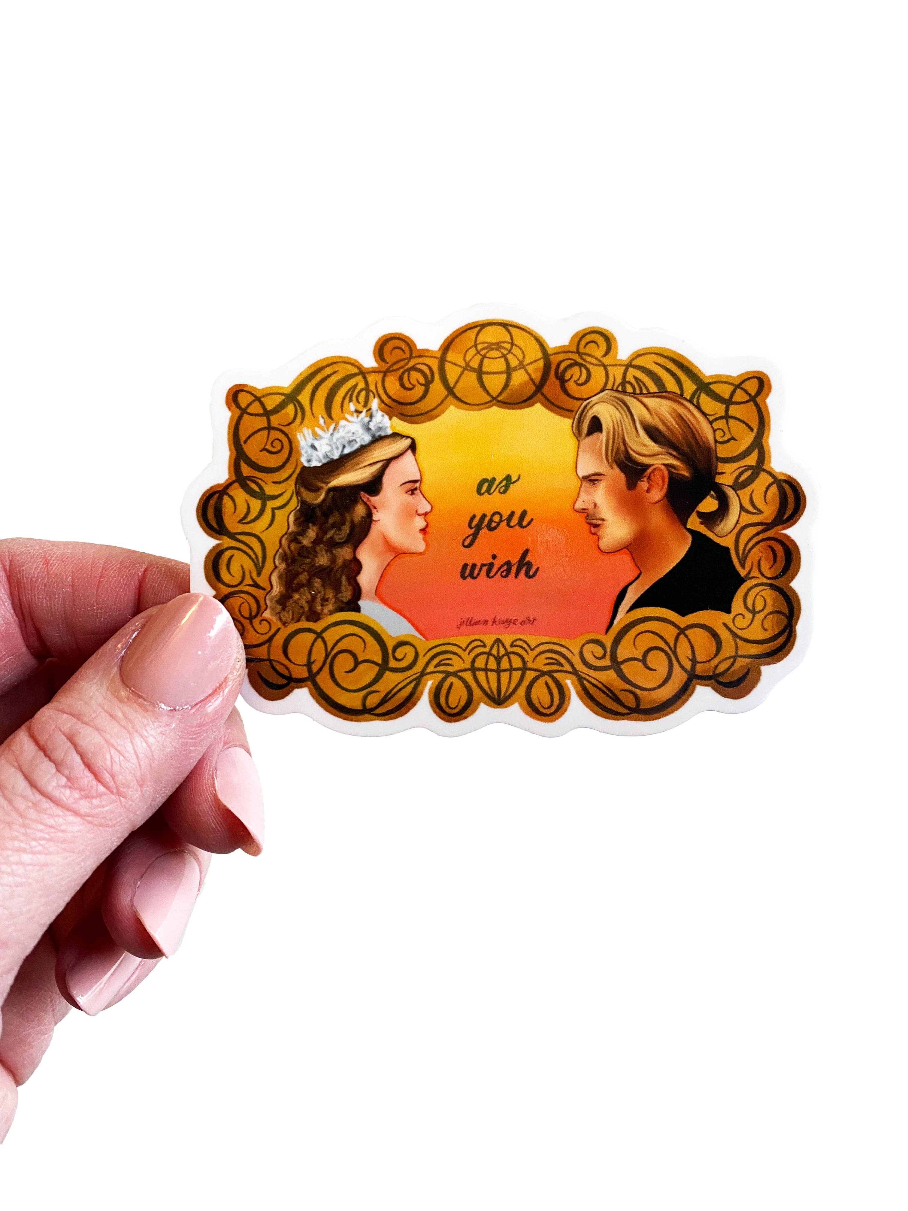Jillian Kaye Art - Wholesale Sticker - The Princess Bride: Westley and Buttercup | 3" Vinyl Sticker4
