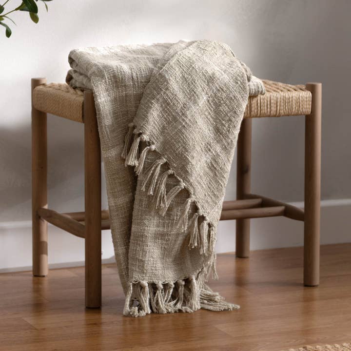 Beni Throw Stone/Natural for wholesale by Riva Home