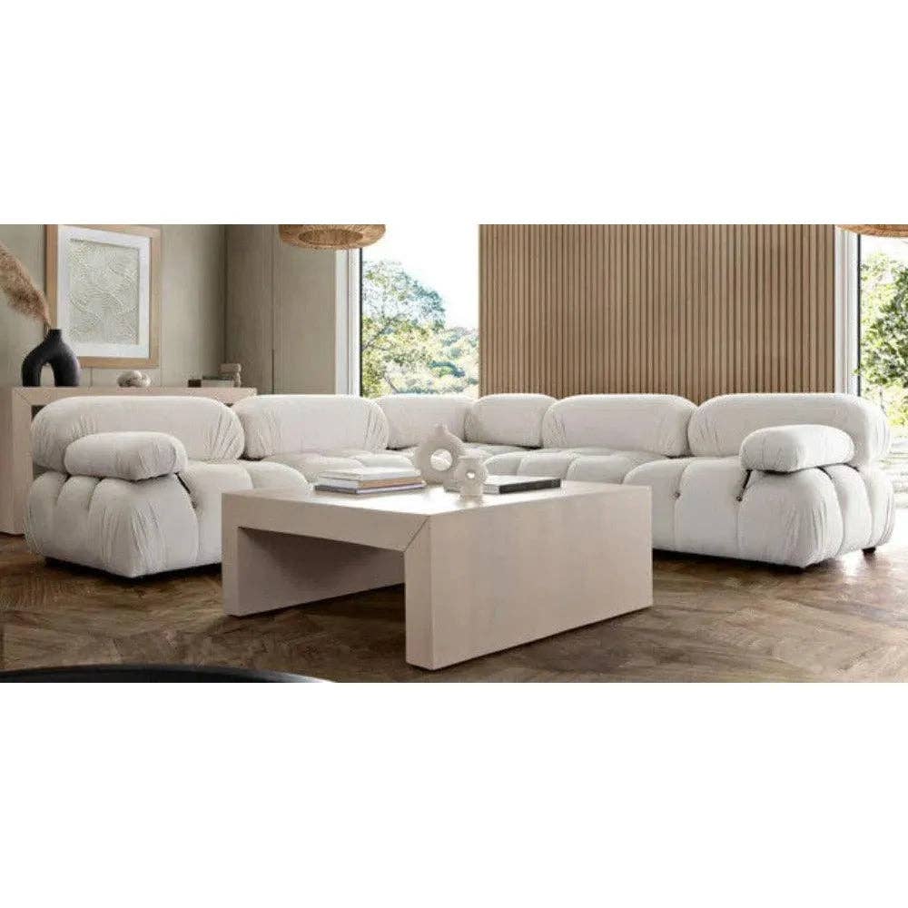 LOOMLAN - Wholesale Sofa - Paloma 5PC Corner Sectional Light Cream Velvet1
