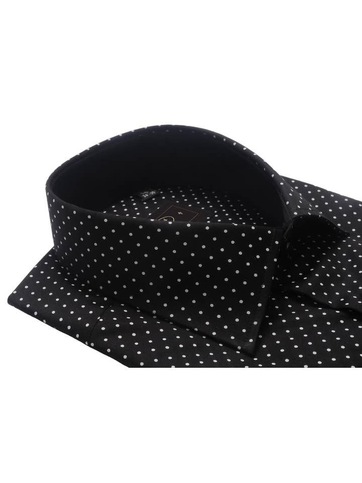 Virgoan Wish LLC - Wholesale Button Down Shirt - Men's - Da Vinci Blue Collar | Regular Collar Polkadot shirt2