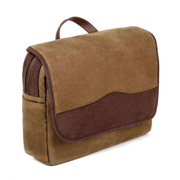 Sac messager en toile cirée Campaign pour la vente par Mission Mercantile Leather Goods