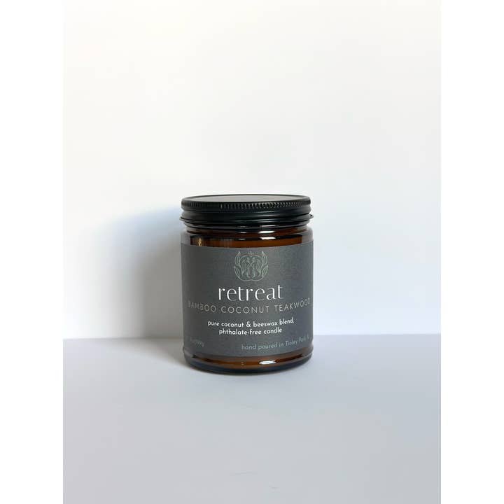 Sprig & Flame - Wholesale Jar/Filled Candle - RETREAT | Pure Coconut Beeswax Hand-Poured Wood Wick Candle3