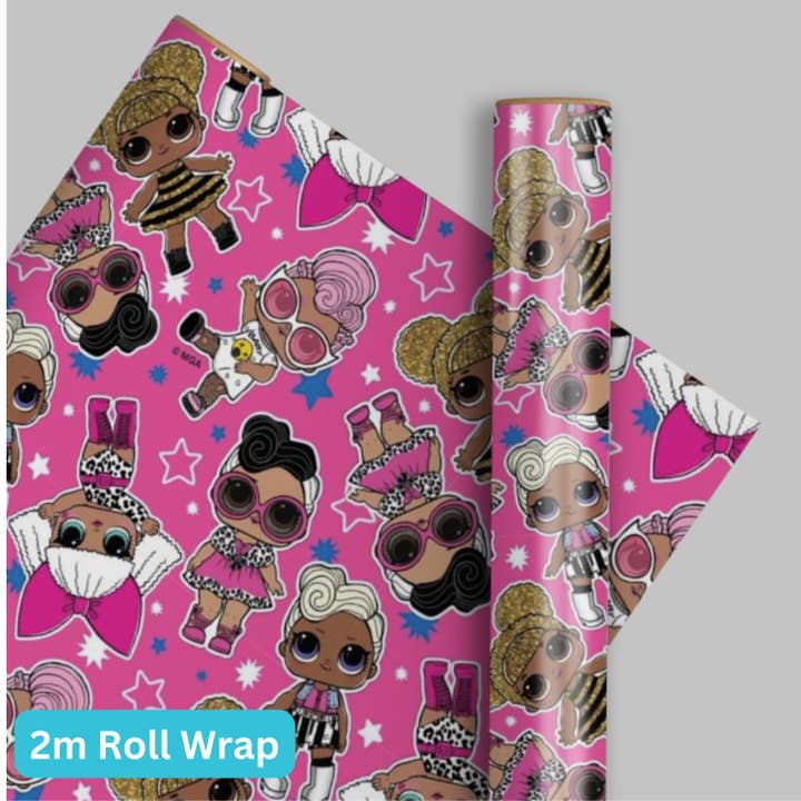 LOL Surprise Gift Wrap Roll 2m for wholesale by Danilo Promotions Ltd