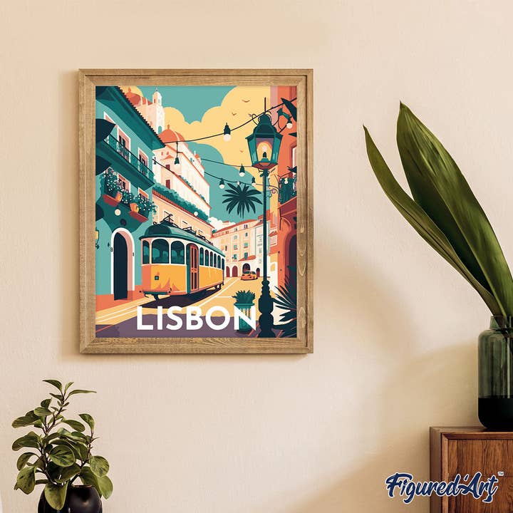 Figured'Art - Wholesale DIY Craft Kit - Paint by numbers - Travel Poster Lisbon3