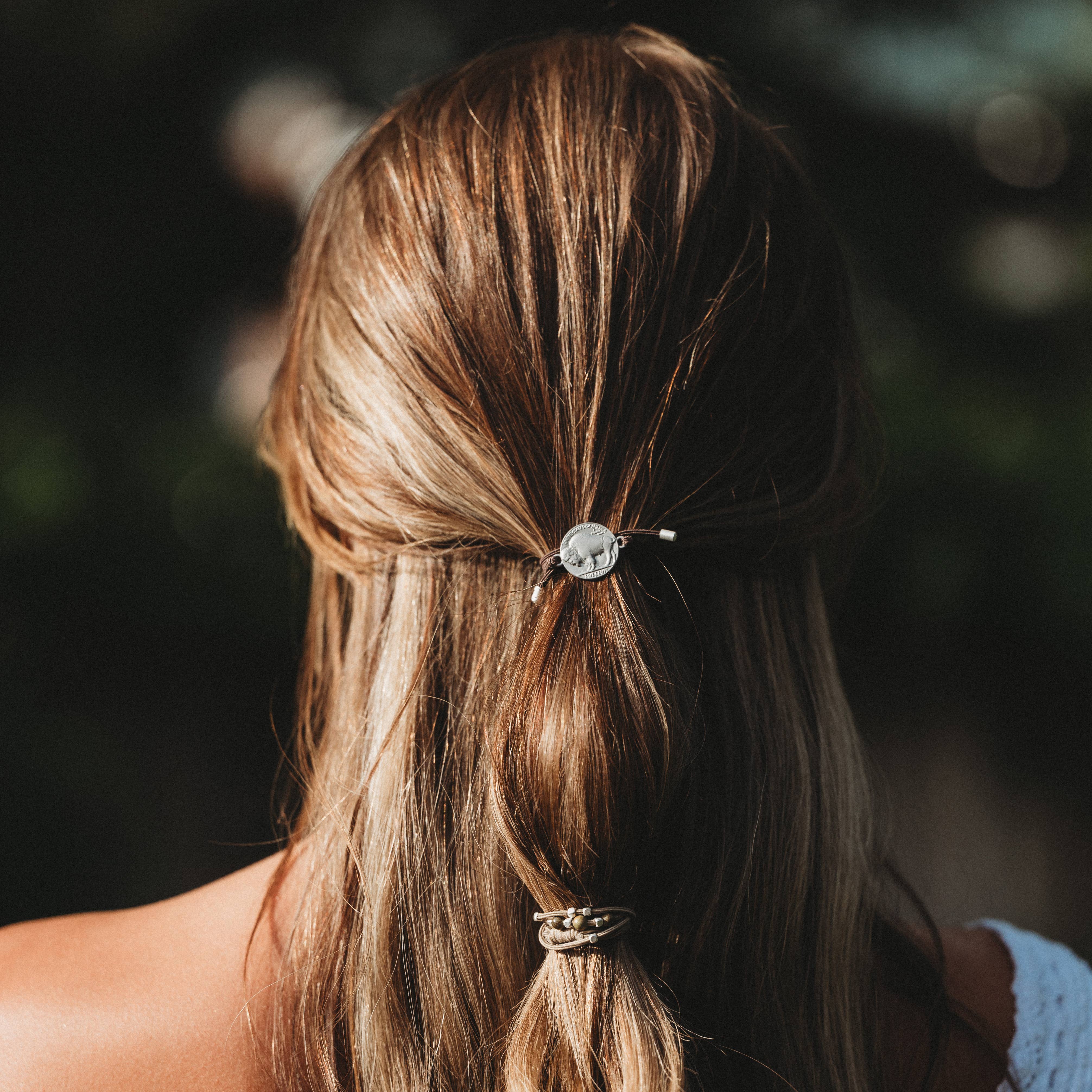 K'lani hair tie bracelets - Wholesale Hair tie - "Roam" Earthy Buffalo Hair Tie Bracelets4