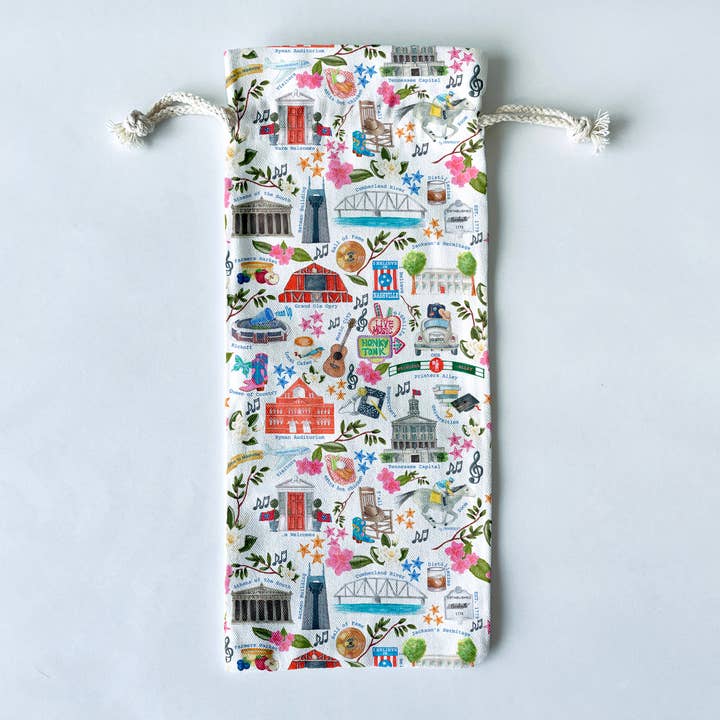Dishique - Wholesale Wine Gift Bag - Nashville Themed Wine/Liquor Bottle Gift Bag