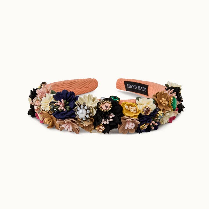 by Vivi. - Wholesale Fashion Headband - Women's - Hair Band Flower Peach