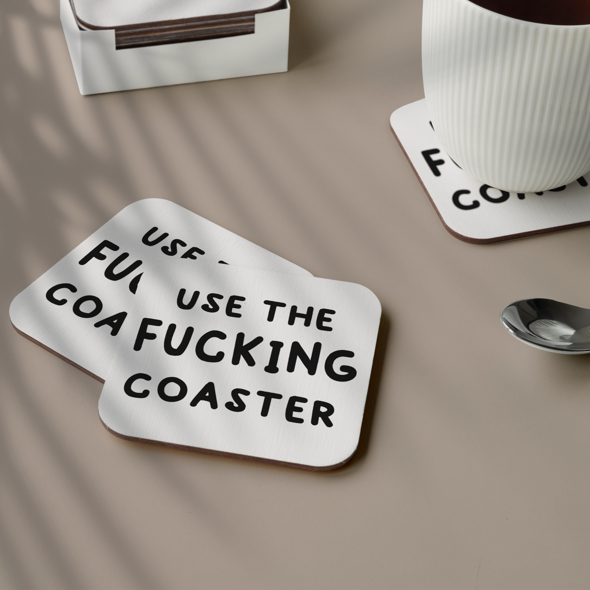 Cheeky Chops Cards & Wanky Candles - Wholesale Coasters - COASTER - Use the fucking coaster - COASTER101