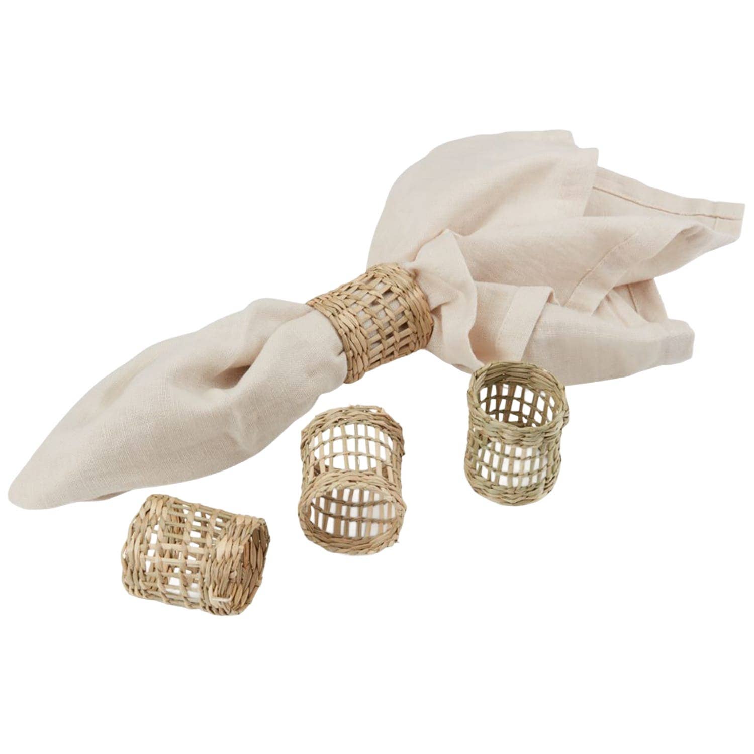 Etnico del Mondo - Wholesale Napkin Ring - Set of 4 Natural Napkin Rings Diameter 5cm Height 5cm1