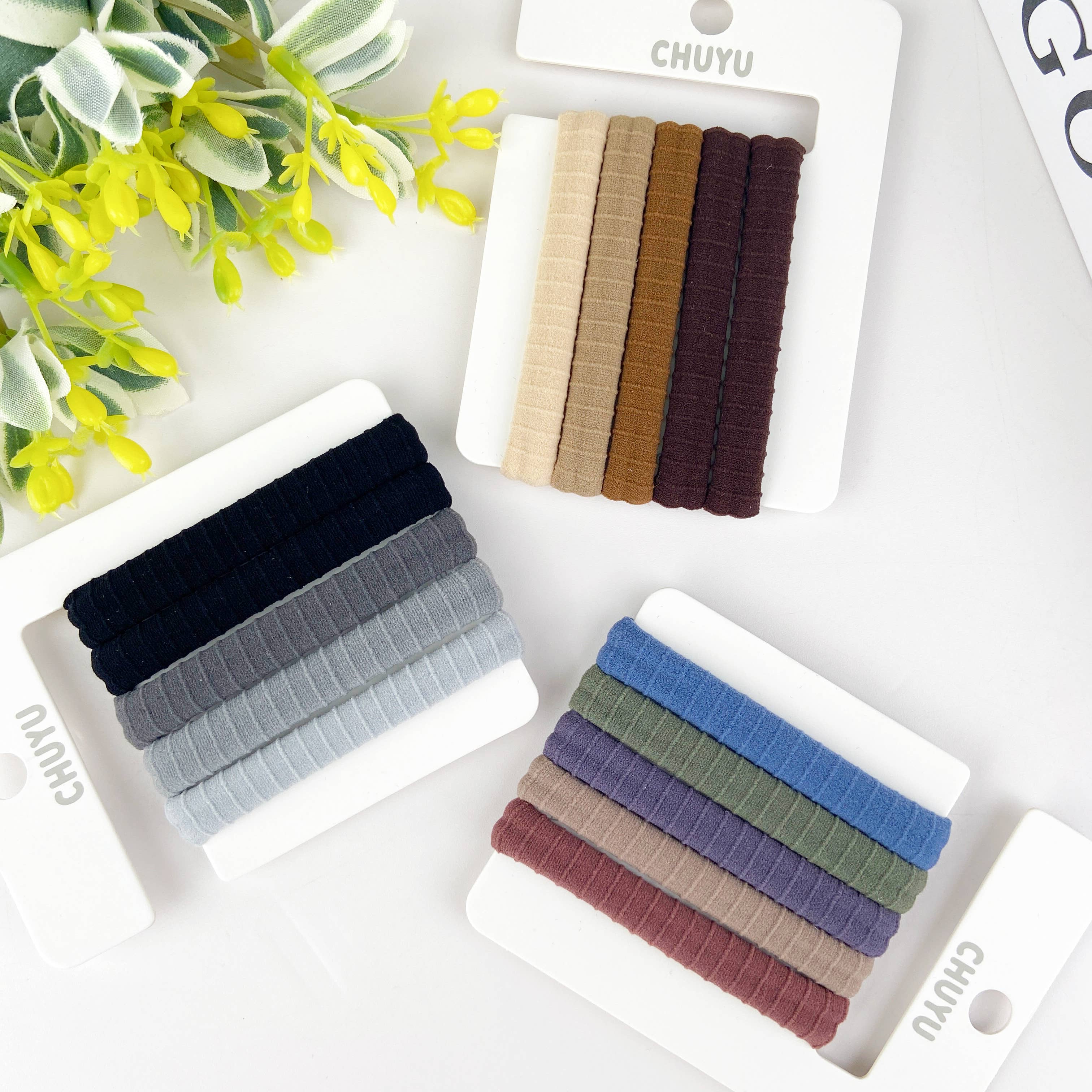 TheDivaSoap - Wholesale Hair Tie - 5pcs High elastic daily basic rubber band ponytail hair tie5