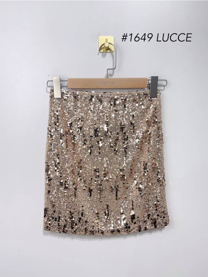 LUCCE - Wholesale Skirt - Women's - Mixed sequin skirt - 16492