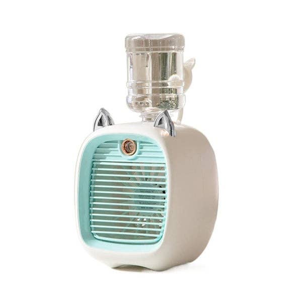 Showcase - Wholesale Electric Fan - Cool Chill Cat Ear Tabletop Misting Fan Green9