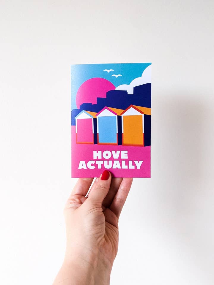 Biglietto di auguri Hove Actually per la vendita all'ingrosso da parte di Louisa Kazig