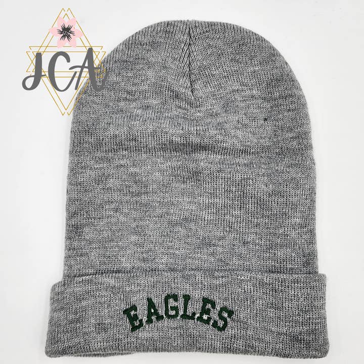 Jocelyn's Comfy Apparel - Wholesale Beanie - Unisex - Embroidered Eagles Beanie, Eagles School Spirit Beanie