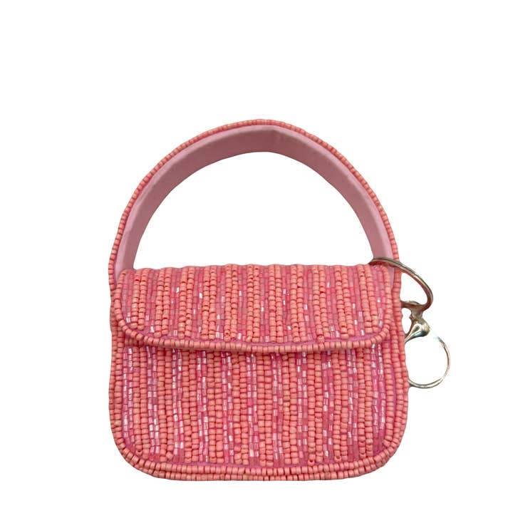 MINI BEADED BAG CHARM for wholesale by Pizzazz, Inc.