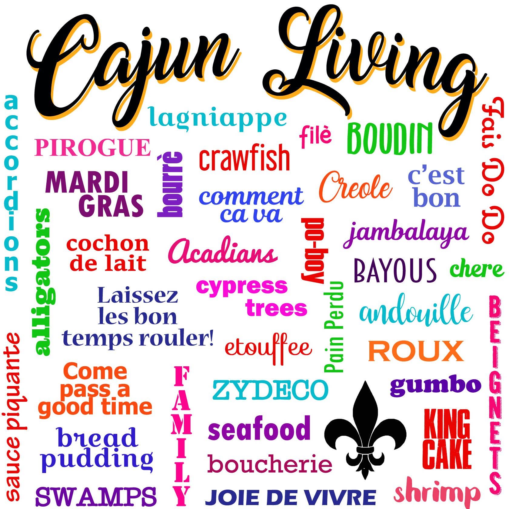 Distinctive Design Wholesale - Wholesale Sign - Cajun Living, Souvenir Home Decor Gift Tile1