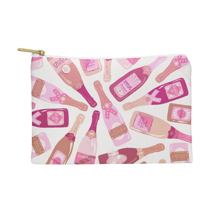 Cat Coquillette French Champagne Collection Pink Pouch for wholesale by Deny Designs