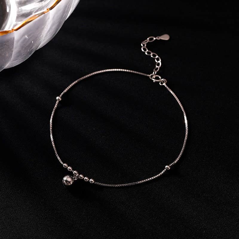 Perimade & Co. LLC - Wholesale Anklet - Dainty Gold Bell Charm Anklet in 925 Sterling Silver1