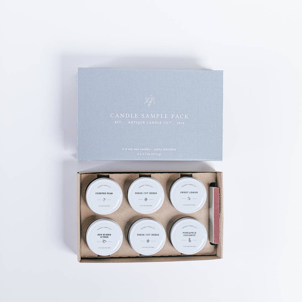 Antique Candle Co.® - Wholesale Jar/Filled Candle - Best-Sellers – Soy Wax 2 oz Candle Sample Pack