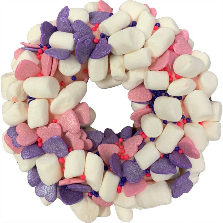 Gourmet Donut, Valentine's Marshmallow Candy Crunch Donut Dog Treat for wholesale by K9 Granola Factory