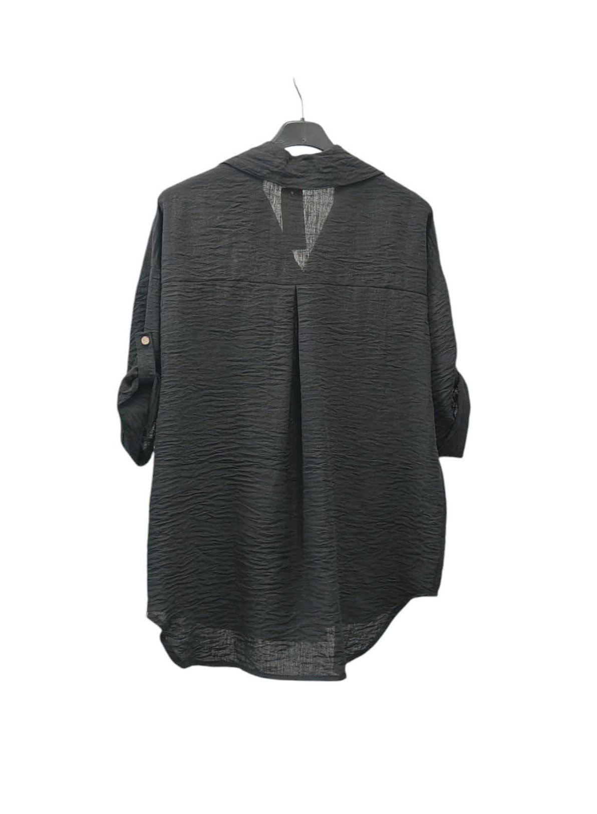 Superbia - Wholesale Button Down Shirt - Women's - Italian One Size Full Button Linen Shirt Blouse with Pocket4