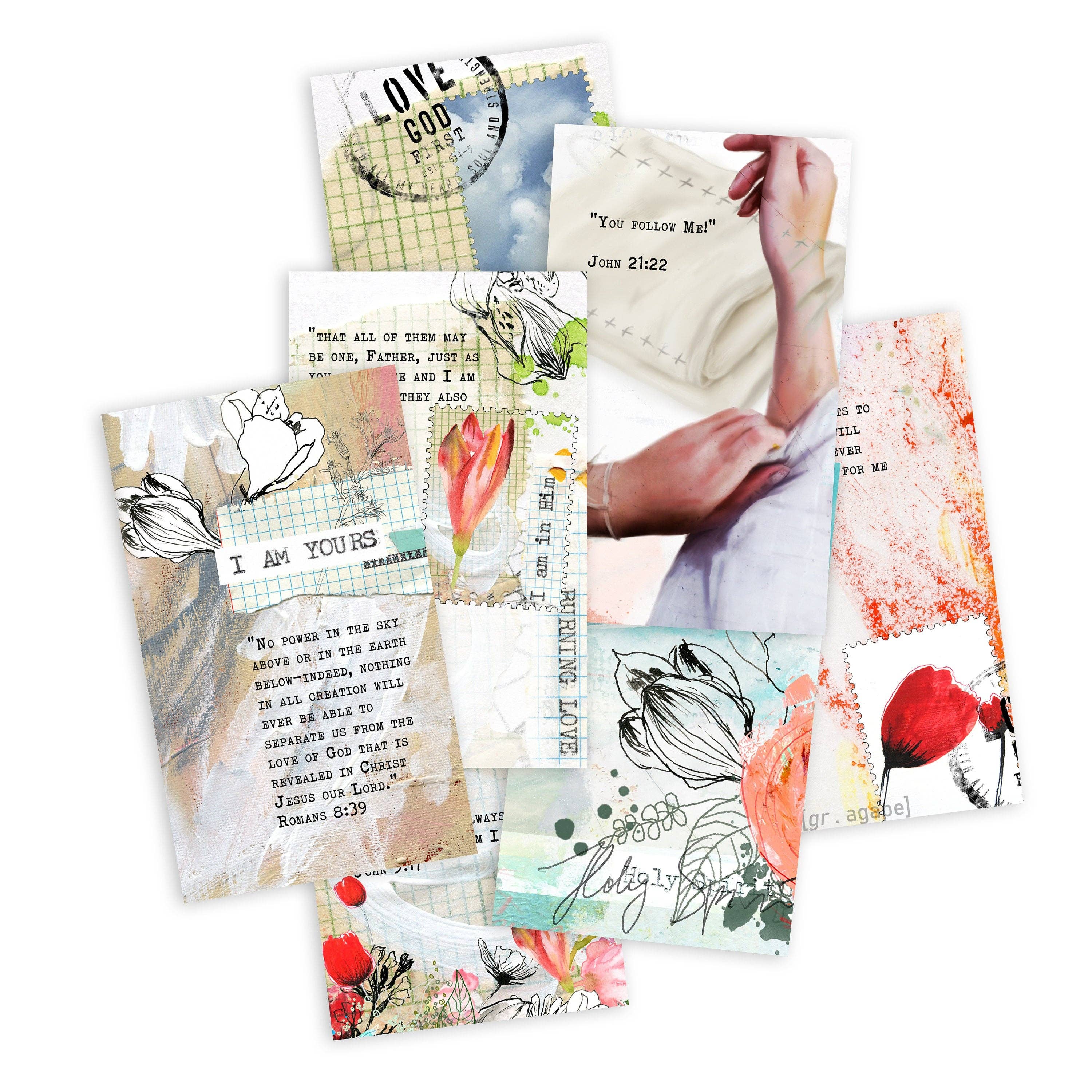 Open Journey - Wholesale Religious Card - Do you love Me? - set of 40 illustrated Bible Journaling Cards with Bible verses2