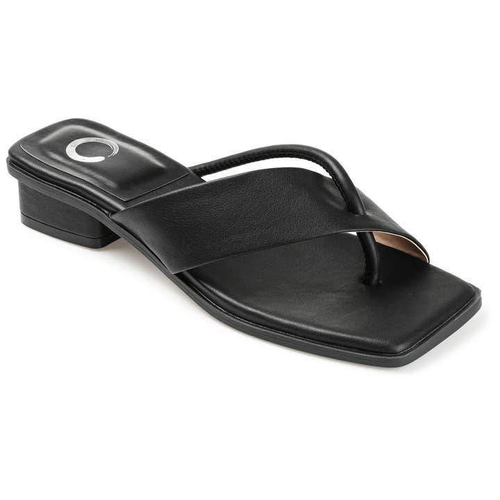 Journee - Wholesale Sandals - Women's - Mina Kitten Heel Sandals In Faux Leather