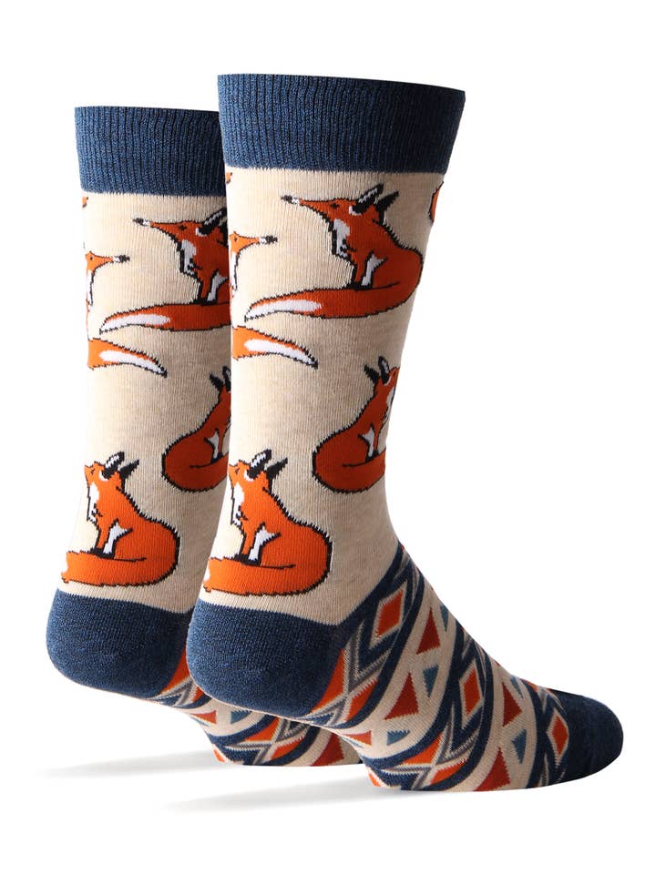 Oooh Yeah/Sock It Up/Oooh Geez Slippers - Wholesale Socks - Men's - Like a Fox | Men's Premium Cotton Crew Dress Socks1