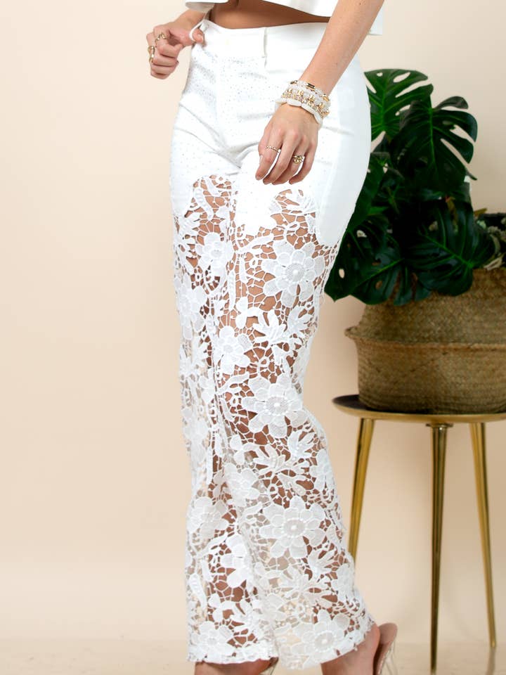 81648-Kismet Sequin Mix Lace Sold Party Pants and other Purchase Wholesale sequin pants. Free Returns & Net 60 Terms on Faire trending on Faire.