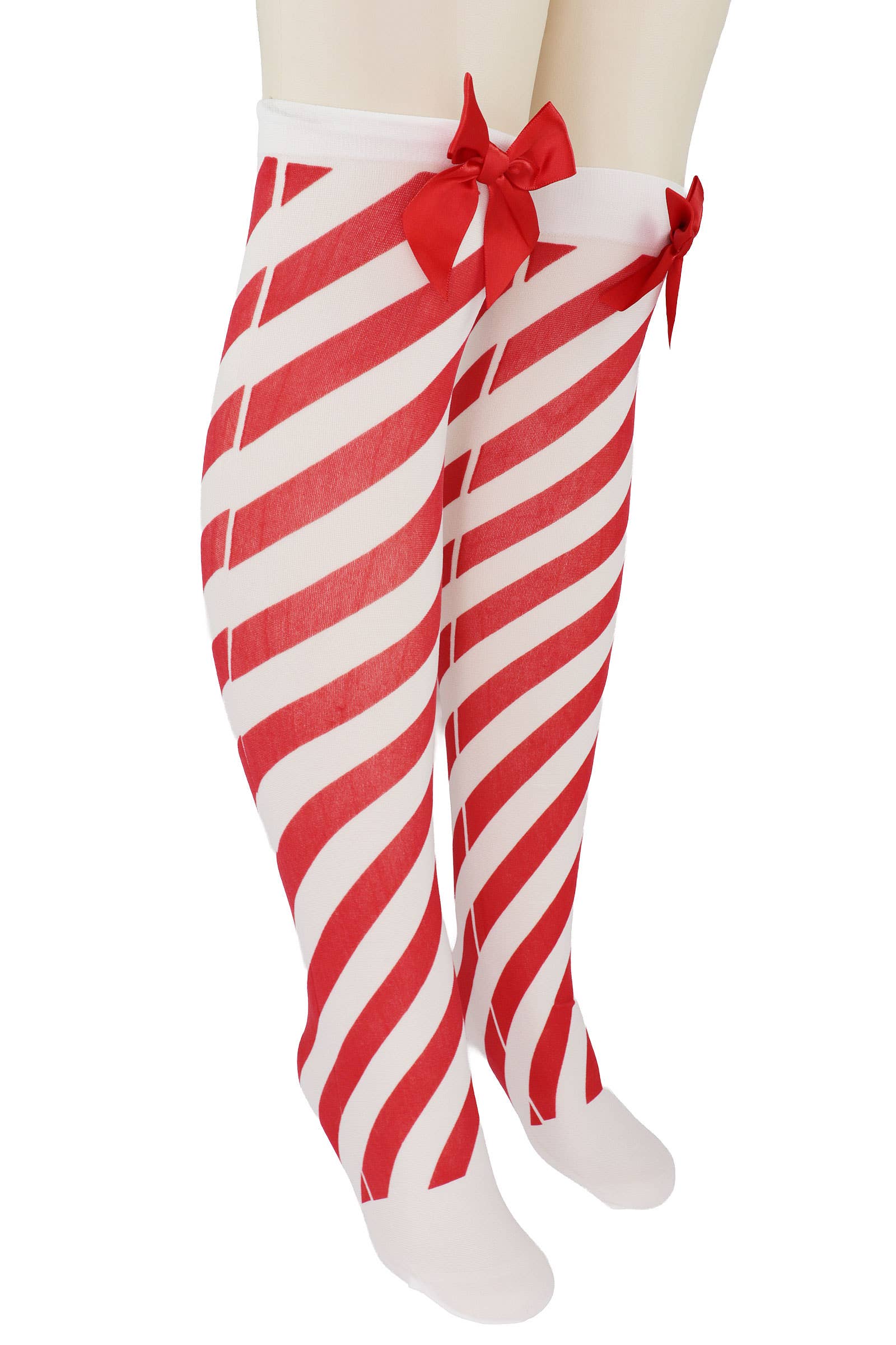 ASSORTED Christmas Santa Girl Stripe OTK Sock Tights for wholesale on Faire1