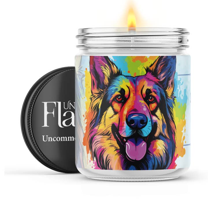 Deutscher Schäferhund Kerze für den Großhandel von Uncommon Flame