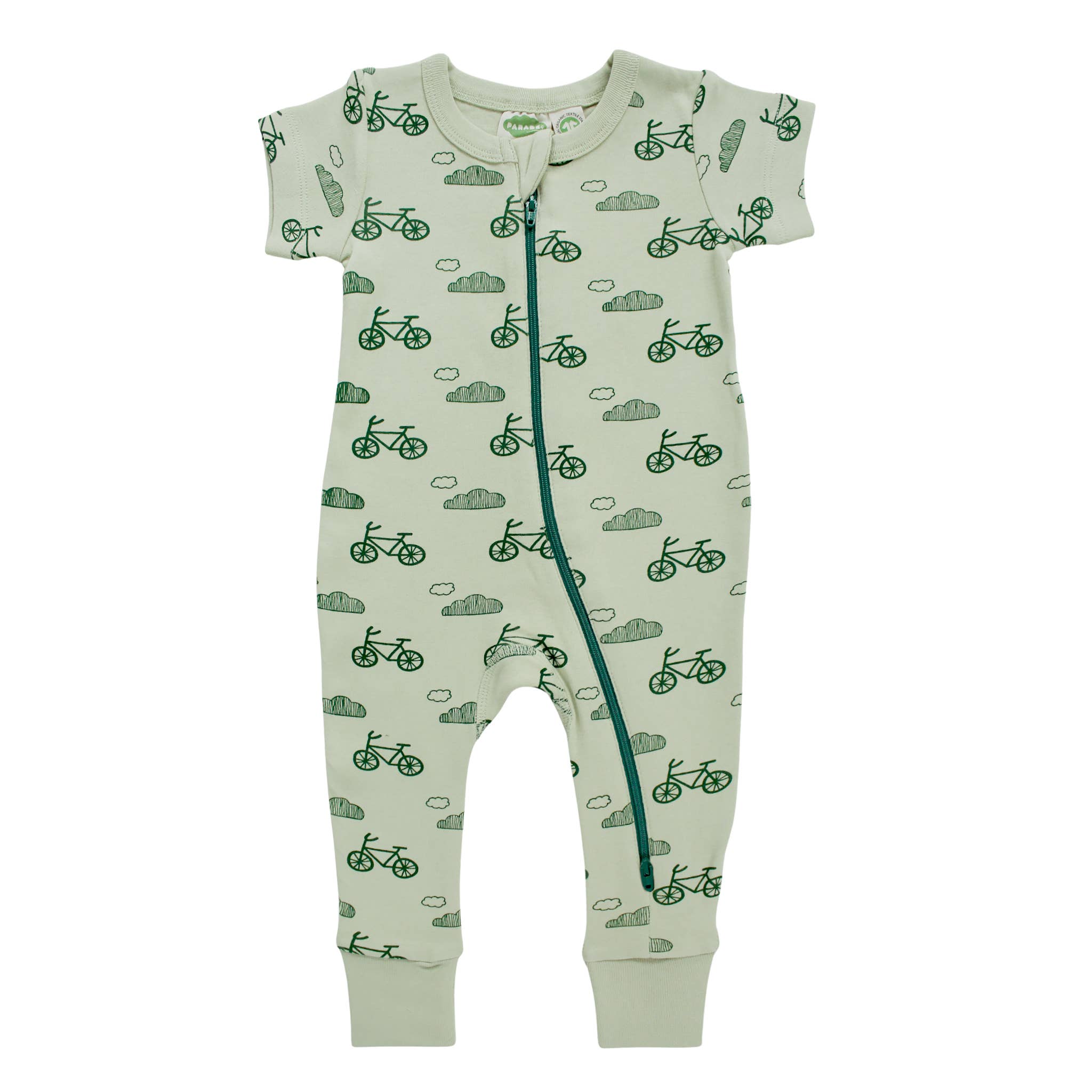 Parade Organics - Wholesale Jumpsuit - Baby - Signature Print '2-Way' Zip Romper - Short Sleeve2