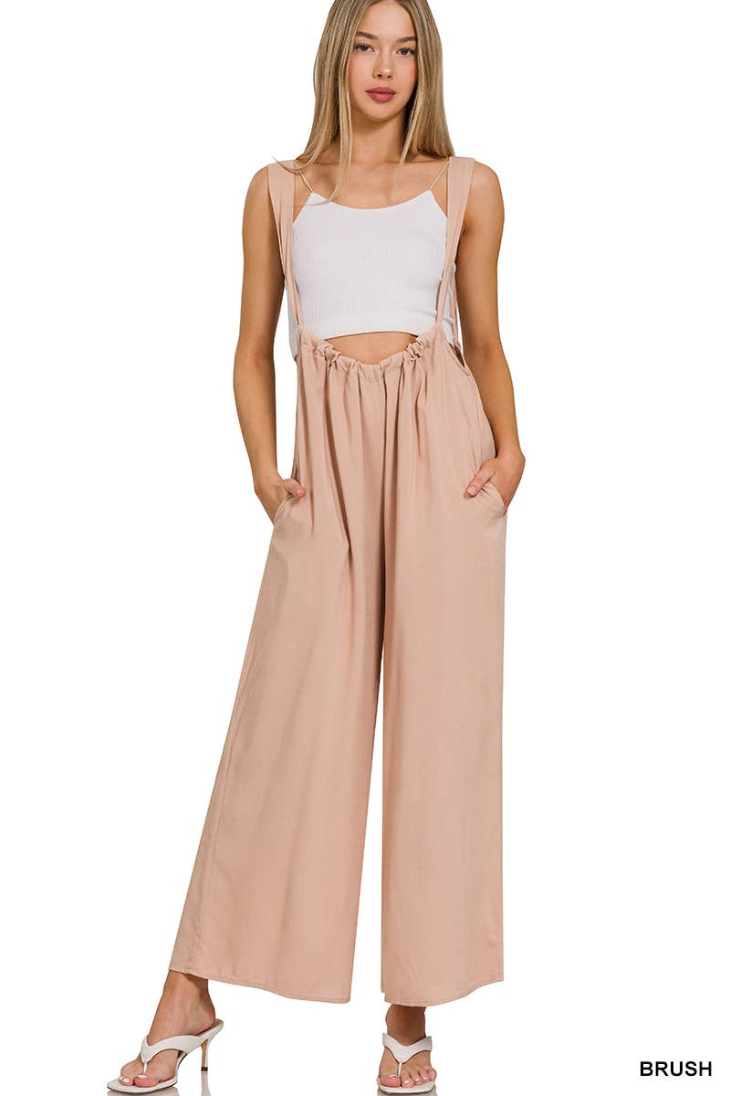 42POPS - Wholesale Jumpsuit - Women's - `.Tie Back Suspender Jumpsuit w/ Pockets20