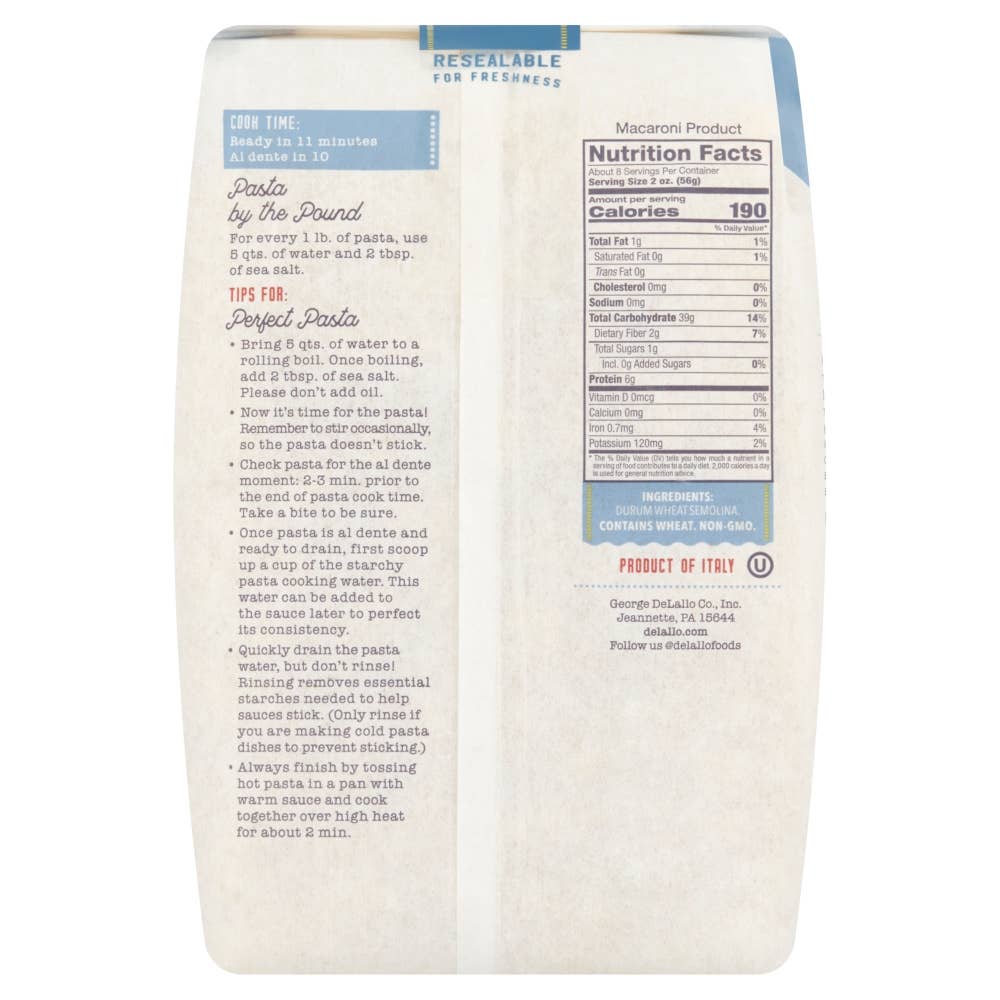 Delallo - Wholesale Pasta - Fusilli1