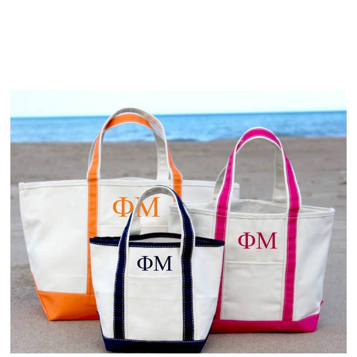 Simply Sisters - Wholesale Tote Bag - Women's - Sorority Cotton Canvas Boat Tote (Large)22