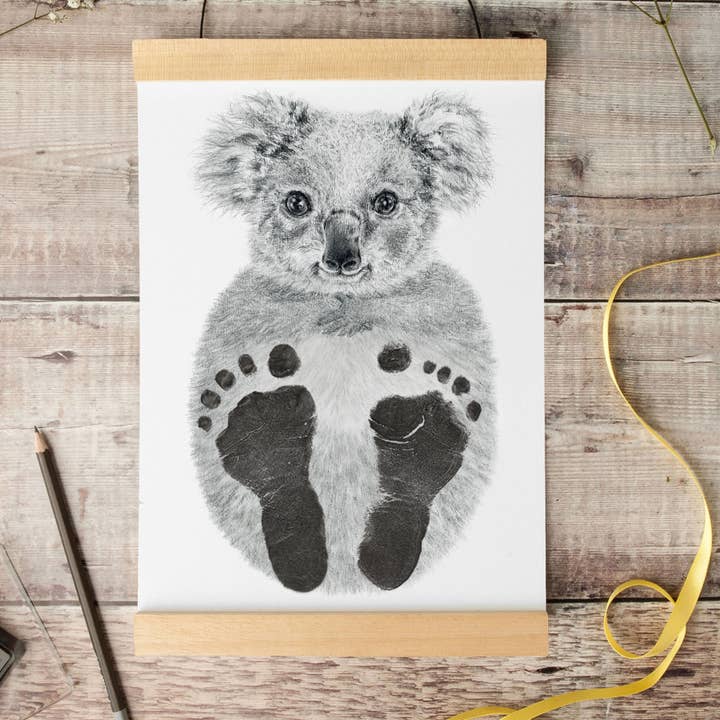Baby Koala Footprint Kit for wholesale by Lucy Coggle Designs