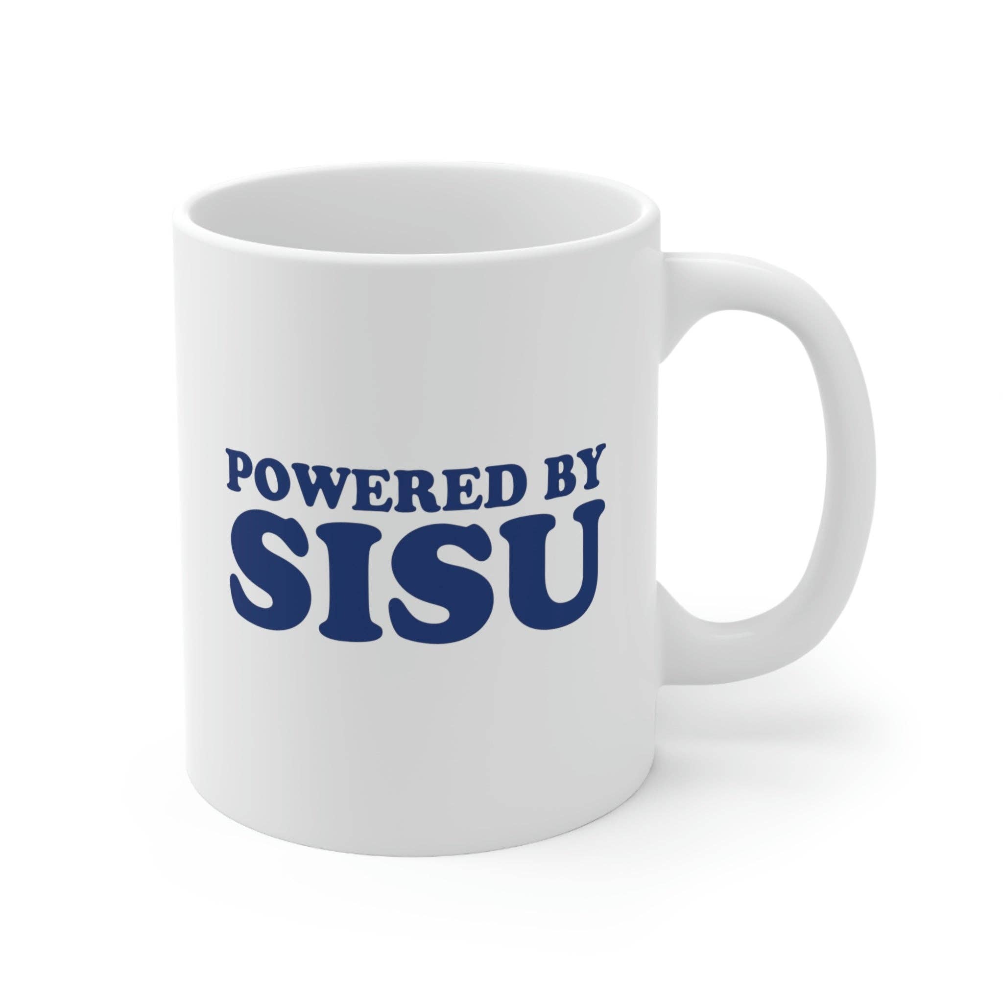 Scandinavian Design Studio – Großhandel Kaffeebecher – Tasse mit finnischer Aufschrift „Powered by Sisu“2