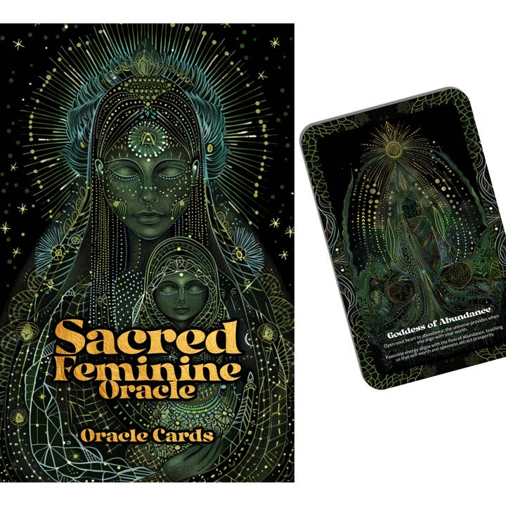 Oráculo do Sagrado Feminino - 22 Cartas de Oráculo - Honrando o divino feminino - Por Symbolika - Cartas de Visão - Ferramenta de Adivinhação por atacado de Ibiza Tarot USA