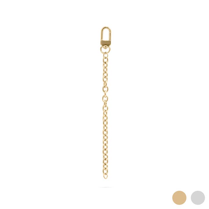 Porta-chaves com pendente em aço inoxidável dourado 18K por atacado de WJW