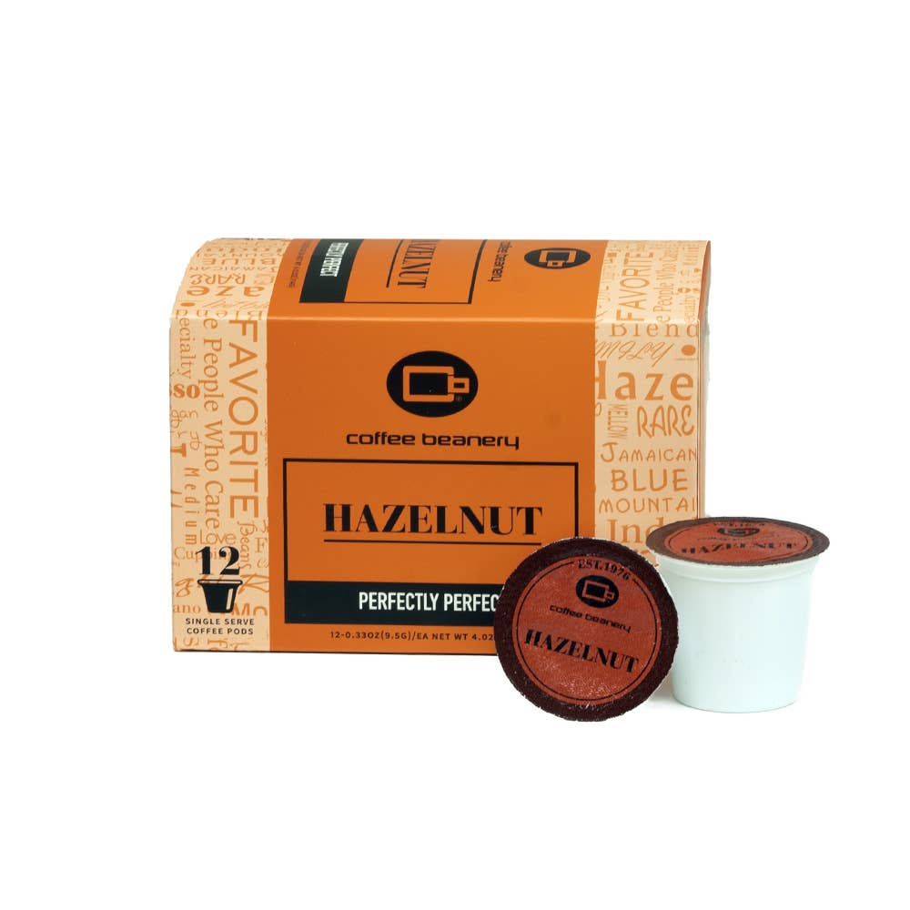 Coffee Beanery - Wholesale Coffee Pods - Hazelnut Flavored Coffee | Single Serve Pods