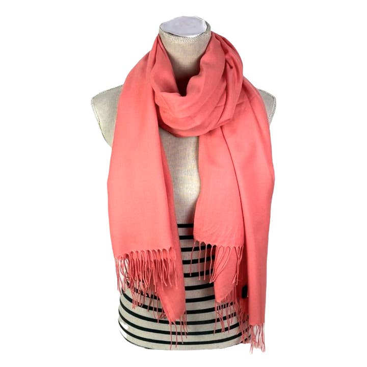 Unisex Thin Polyester Scarf with Fringes (180 x 80 cm) for wholesale by Chenson & Gorett