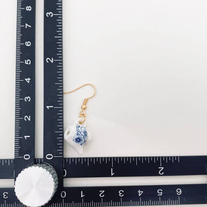 Mio Queena - Wholesale Dangle Earrings - China Ceramic Teapot & Tea Cup Charm Dangle Earrings3