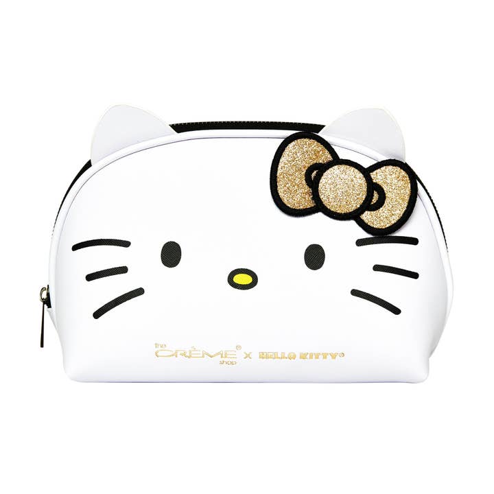 Hello Kitty Holiday Makeup Pouch - Golden Icon for wholesale by GenFresh