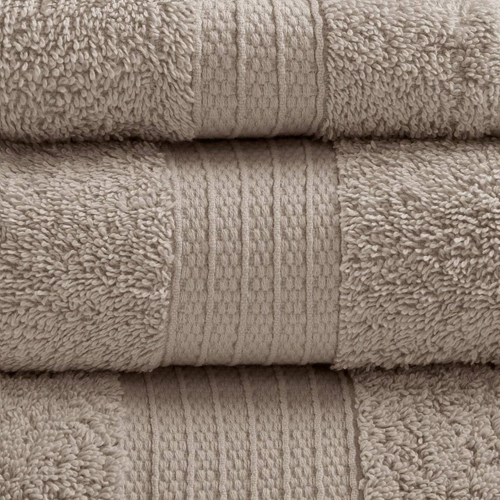 Olliix - Wholesale Towel Set - Organic Cotton 6-Piece Quick Dry Bath Towel Set, Tan1